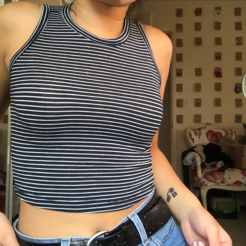 Blue striped Top
